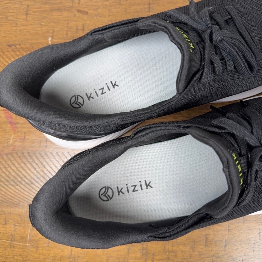 Kizik Shoes Mens 13 Wide Black Athens Hands Free Slip On Athletic Sneakers - Picture 9 of 10